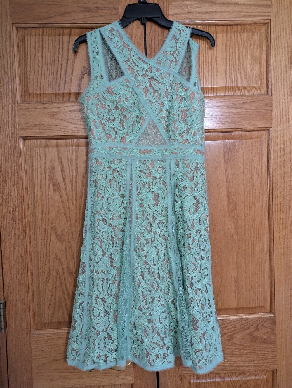 BCBG Max Azria Mint Green Lace Dress – Size 8
